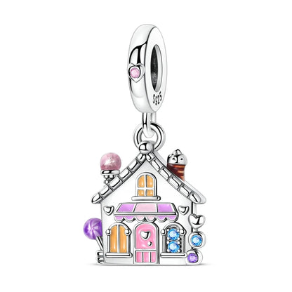 925 Sterling Silver Love Starry Sky Cat Paw Charms Beads