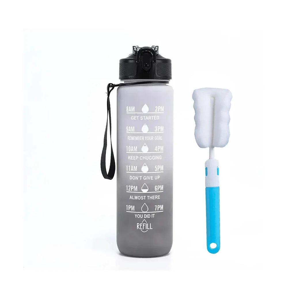 32 Oz Motivational Water Bottle With Straw And Strap