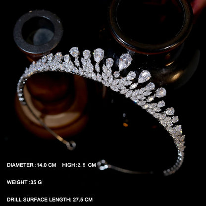 ASNORA Elegant CZ Crystal Bridal Tiara and Crown for Women - Perfect Wedding and Pageant Headwear Gift