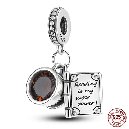 Sterling Silver Camera Coffee Cup Charm Beads for Qikaola Bracelet Jewelry DIY