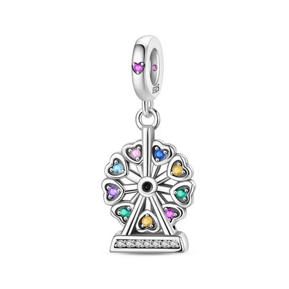 Sparkling Purple Jellyfish Sterling Silver 925 Charm Bead Birthday Pendant for DIY Bracelet Jewelry