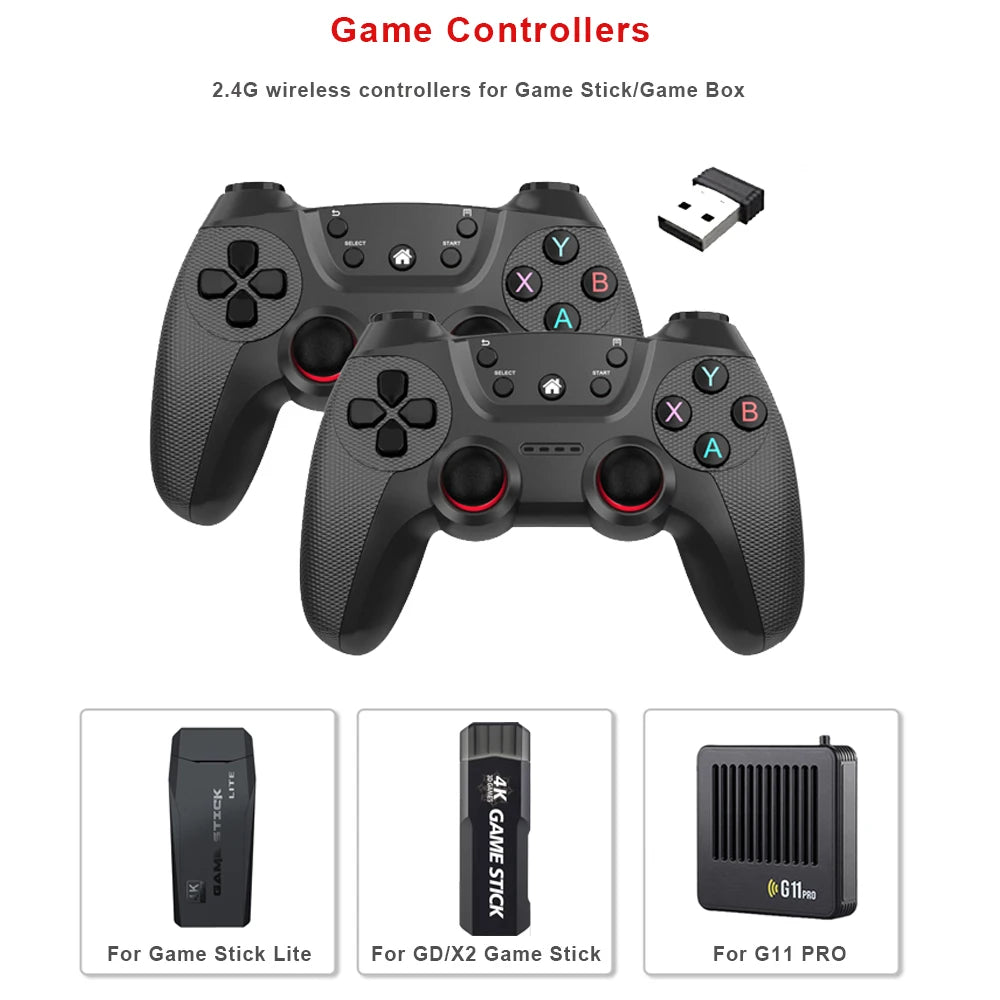 BOYHOM 2.4G Wireless Dual Game Controller for Android and Linux Phones M8 GD10 G11 Pro X2 Game Stick PC Smart TV Box Gamepad Joystick