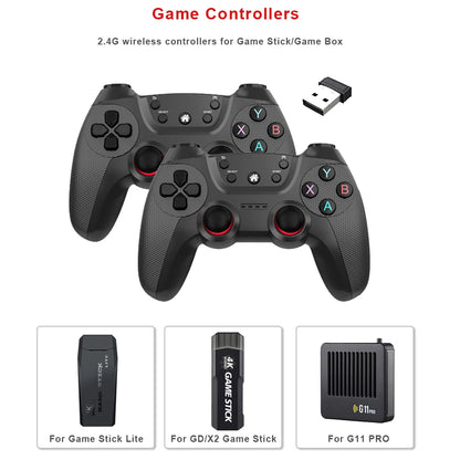 BOYHOM 2.4G Wireless Dual Game Controller for Android and Linux Phones M8 GD10 G11 Pro X2 Game Stick PC Smart TV Box Gamepad Joystick
