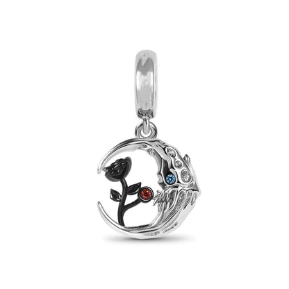 925 Sterling Silver Charm Beads for Women Bracelet - Four-Leaf Clover and Sunflower Design A979Y