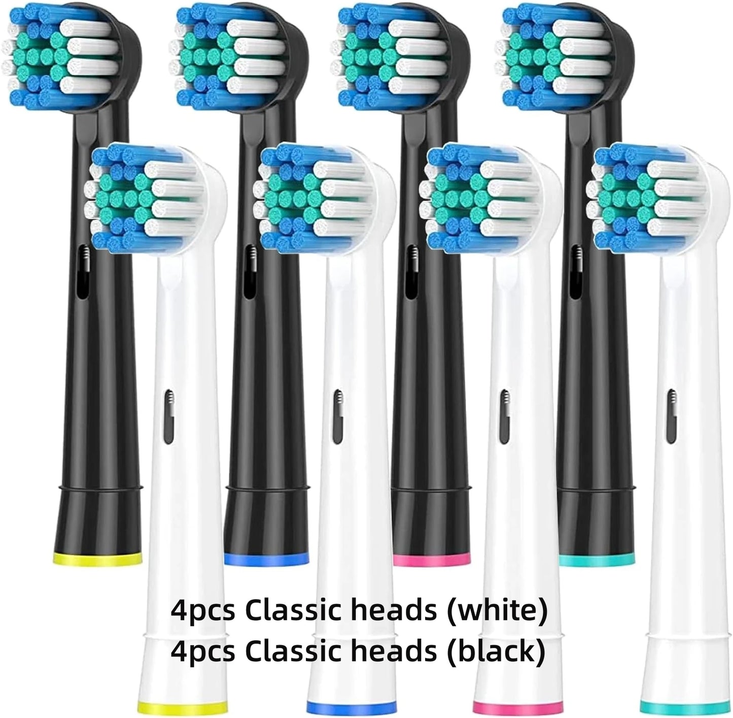 Toothbrush Replacement Heads Refill for Oral B Electric Toothbrush Pro1000 Pro 3000 Pro5000 Pro7000 Vitality Floss Action - 16 Pack 8 Classic (2 colors)