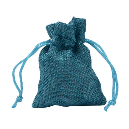 Colorful Cotton Jute Gift Pouches Set of 50 - Customizable Storage Bags for Jewelry and Accessories