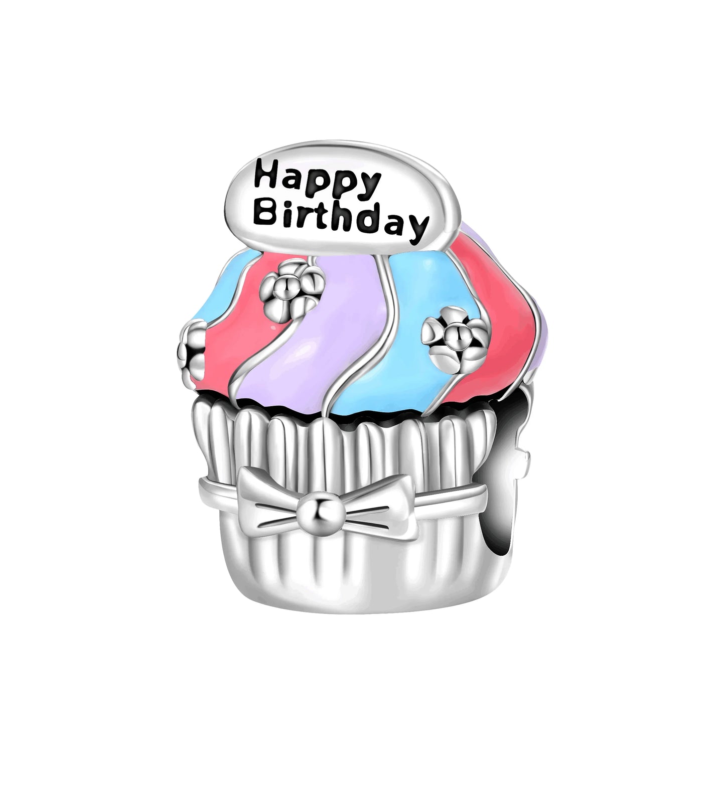 Sparkling Purple Jellyfish Sterling Silver 925 Charm Bead Birthday Pendant for DIY Bracelet Jewelry