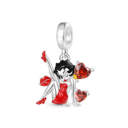 925 Silver Heart Bead Pendant For European Bracelet