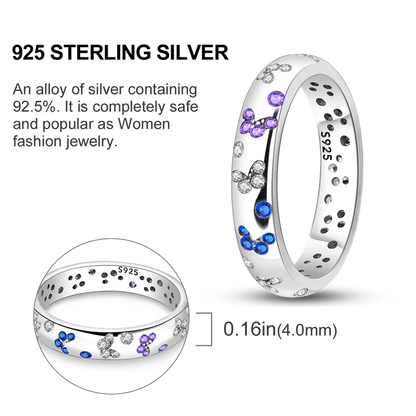 Blue Zircon Evil Eye Palm Star Moon Ring in 925 Sterling Silver for Women - Perfect Wedding and Gift Jewelry LKTR110