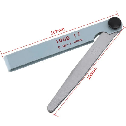 Precision Metric Feeler Gauge Set for Engine Valve Adjustment 17 Blades 0.02-1.00mm