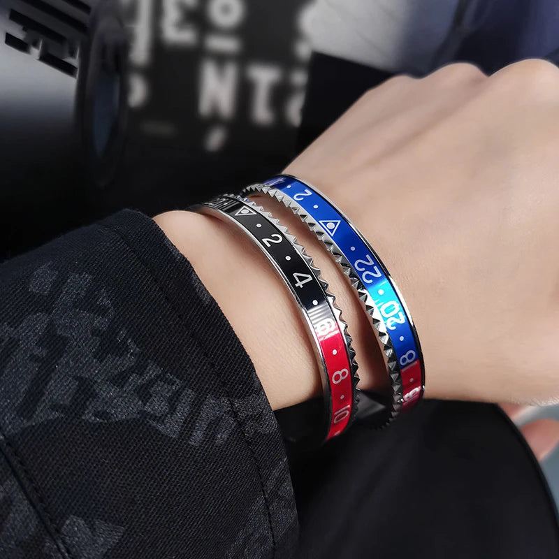Stainless Steel Digital Display Unisex Water Ghost Bracelet