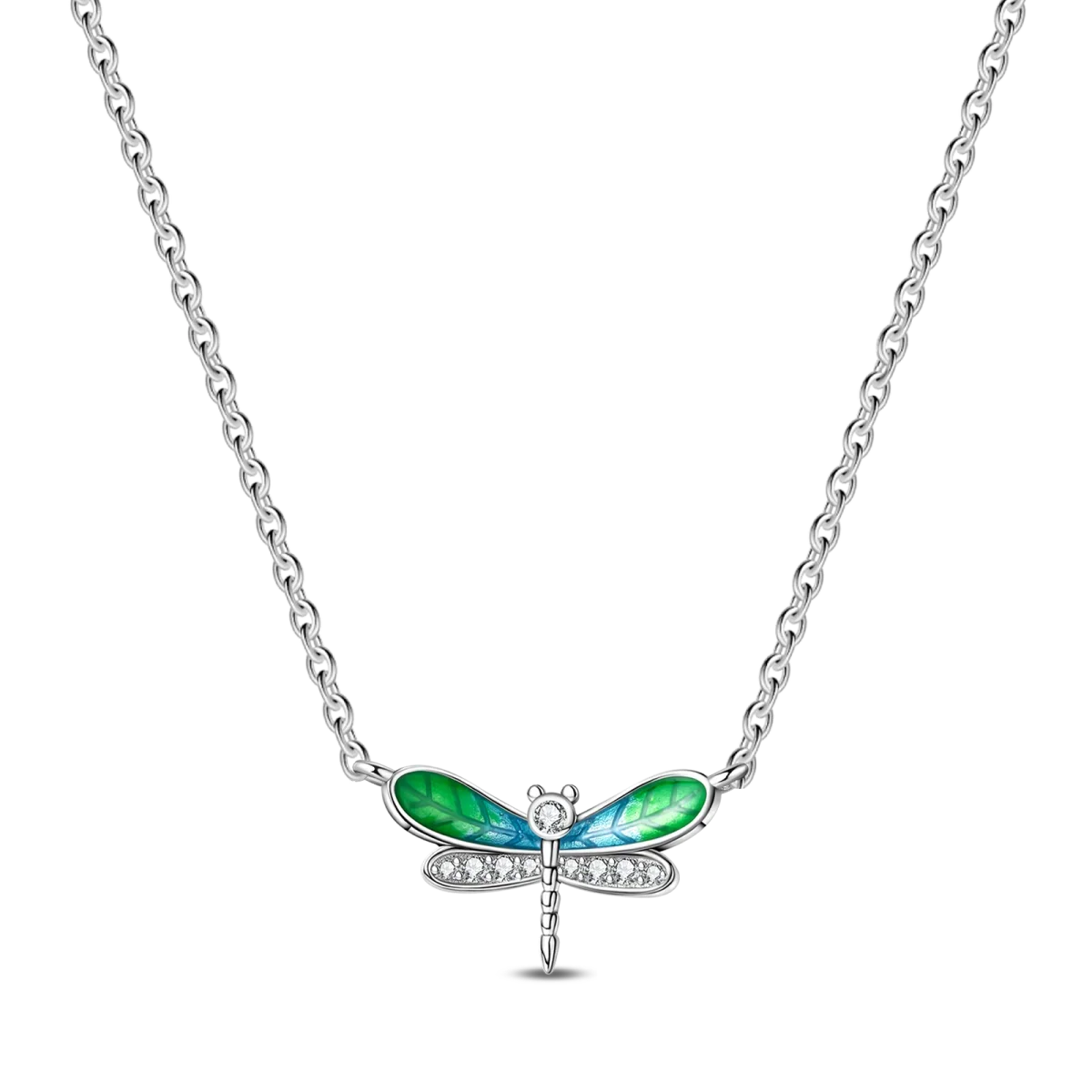 925 Sterling Silver Heart Butterfly Pendant Adjustable Sparkle Necklace for Women Elegant DIY Gift Jewelry