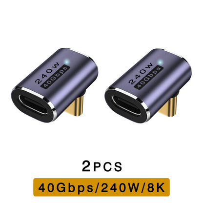 UGOURD USB4 Type C to Type C Adapter Thunderbolt 3 4 40Gbps OTG Extension Cable PD 240W Support 8K120Hz for Laptops
