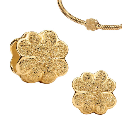 925 Sterling Silver Golden Round Charms with Horse Lion Castle Beads for DIY Womens Jewelry Gift