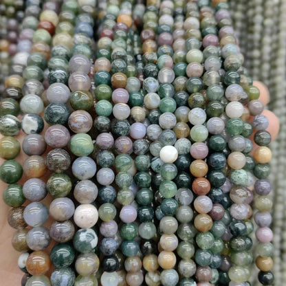 Indian Agate Natural Stone Beads for DIY Jewelry Making Bracelet Necklace Accessories