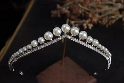 Elegant Pearl Bridal Tiara for Weddings and Engagements
