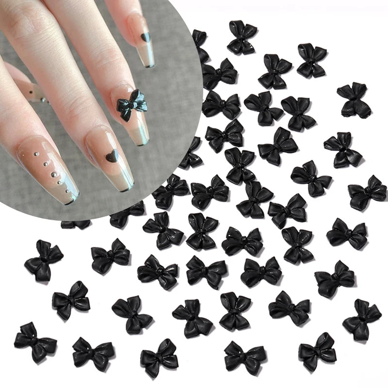 Kawaii Lollypop 3D Nail Art Charms Set with Resin Butterfly and Bear Rhinestones