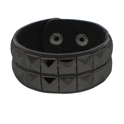 Gothic Punk Cat Heart Leather Bracelet For Women And Men
