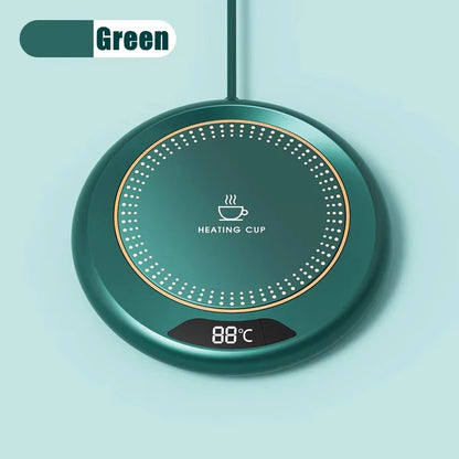 Thermostat Coaster USB Home Heating Coaster with 3-Speed Adjustment 55 Degrees Constant Temperature green