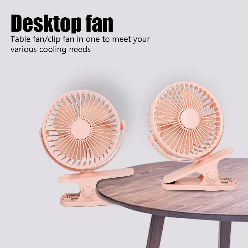 Mini Breeze Portable Hand Clip Fan USB Desktop Electric Fan for Travel and Dorms