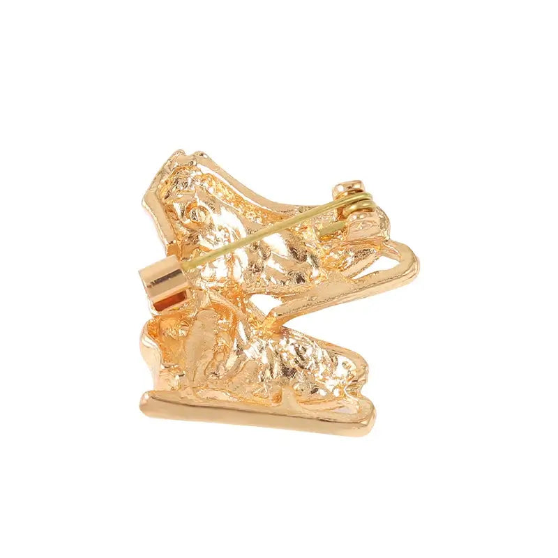 Custom Ice Skating Shoe Brooches in Black White Red - Enamel Pin Gift