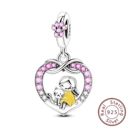 Sterling Silver Charms Set for DIY Pendant Bracelets Creative Jewelry Collection KSC335