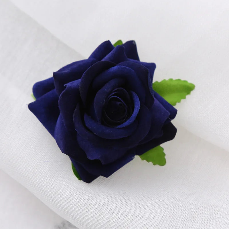 Elegant Rose Flower U-Shaped Hairpins for Wedding Brides and Women