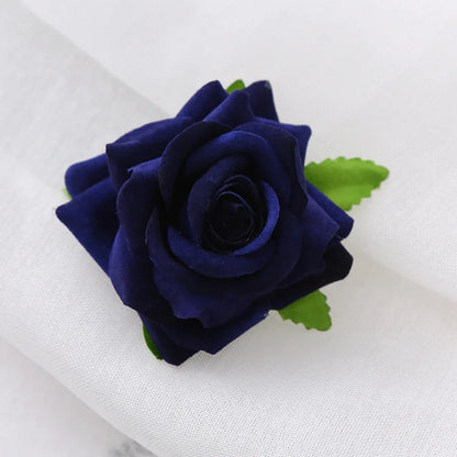 Elegant Rose Flower U-Shaped Hairpins for Wedding Brides and Women