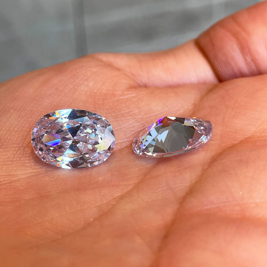 Brilliant Oval Cubic Zirconia Loose Gems Beads for DIY Jewelry Crafting
