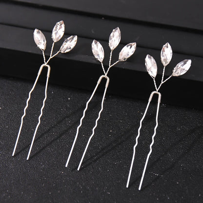 Elegant Crystal Pearl Rhinestone Hairpins for Women Bridal Party Accessories