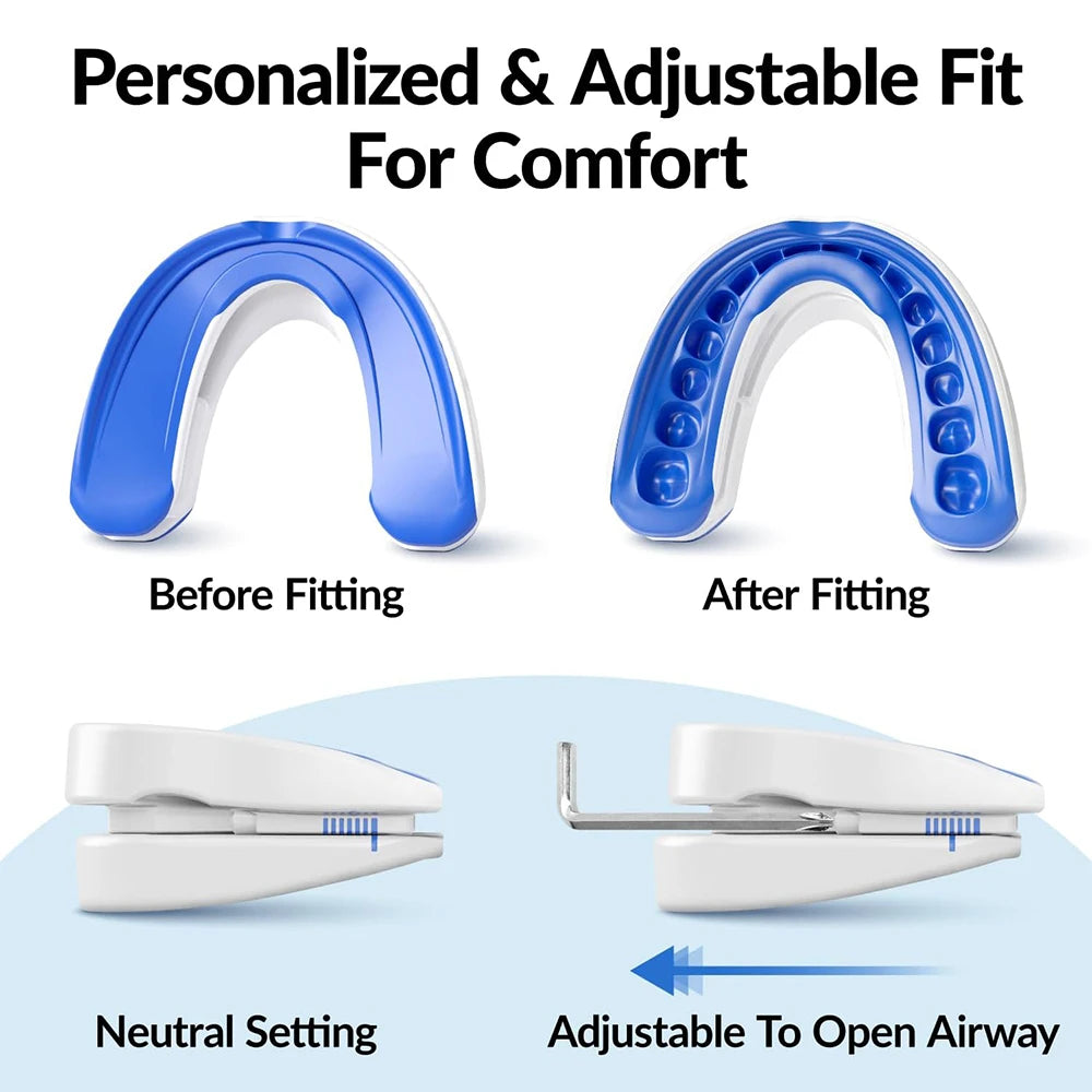 Adjustable Anti-Snoring Mouthguard for Nighttime Comfort and Bruxism Relief