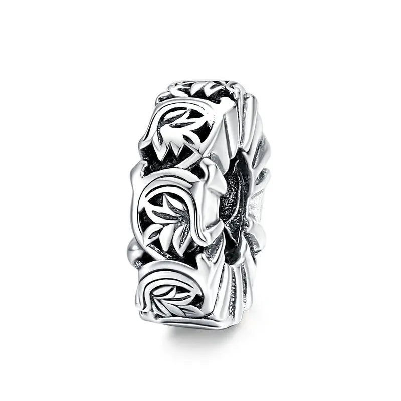 Bamoer Genuine 925 Sterling Silver Halloween Owl Charm with CZ for DIY Bracelet Jewelry