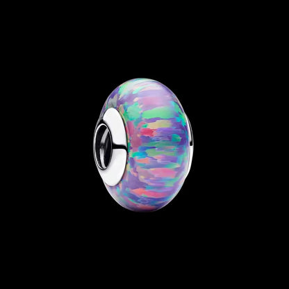 Avocado Double Dangle 925 Silver Heart Eternity Charm