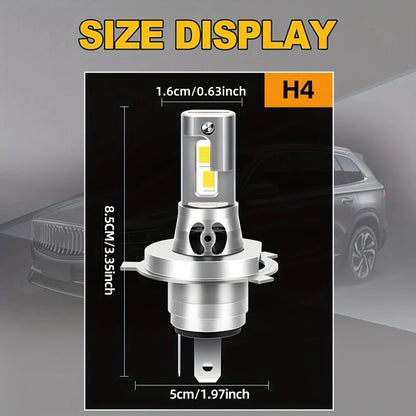 Apmatauto H4 LED Motorcycle Headlight Bulbs for BMW K Series 6000K High Low Beam 25000LM