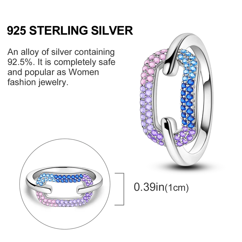 Blue Zircon Evil Eye Palm Star Moon Ring in 925 Sterling Silver for Women Elegant Wedding Jewelry Gifts LKTR152