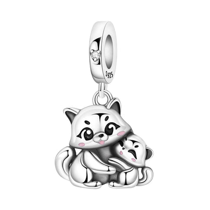 925 Sterling Silver Cute Pet Animal Pendant Charm Gift