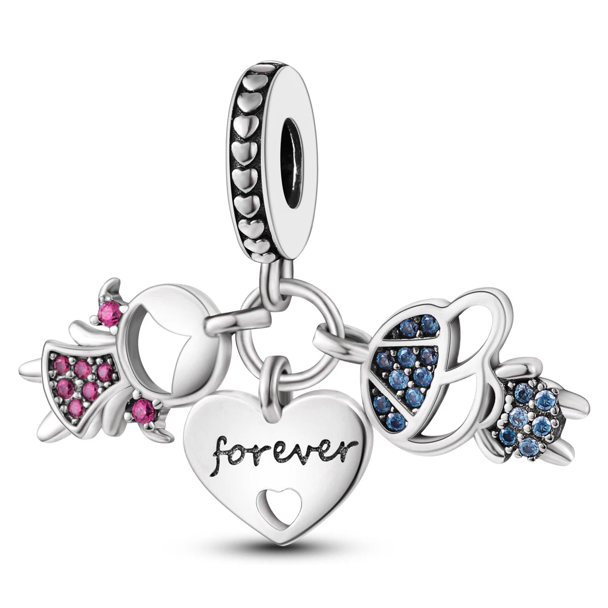 Silver Plated Travel Sunflower Lucky Charms Dangle Pendant Fit Original Pandora Bracelet DIY KTC280