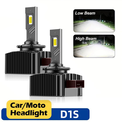 Universal 12V Xenon LED Headlight Bulb Replacement Kit 6000K Brightness with 360 Degree Beam Angle