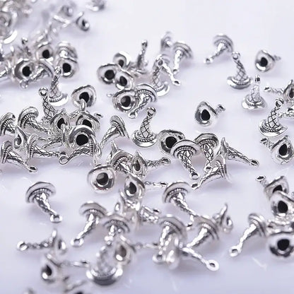 20 Pieces Lot Wicca DIY Witch Hat Charms Metal Alloy Pendants