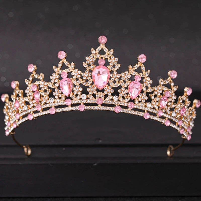 Elegant Crystal Bridal Tiara Crown for Weddings Silver Diadem Veil Headpiece Jewelry