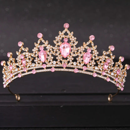Elegant Crystal Bridal Tiara Crown for Weddings Silver Diadem Veil Headpiece Jewelry