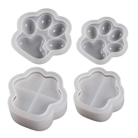 3D Cat Paw Silicone Mold for DIY Epoxy Resin Jewelry Storage Box
