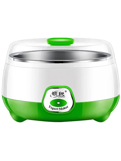 1L Electric Mini Yogurt Maker Automatic Multifunctional 220V Household Rice Wine Maker DIY Yogurt And Natto Fermenting Machine Green EU