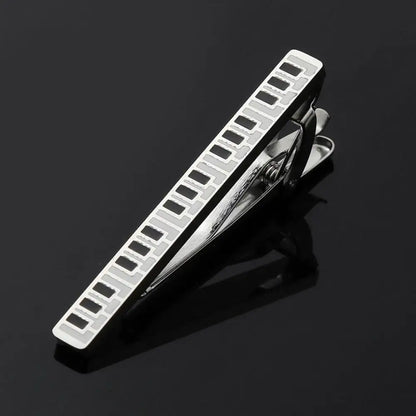 Creative Treble Clef Guitar Tie Clip for Men Titanium Steel Music Accessory