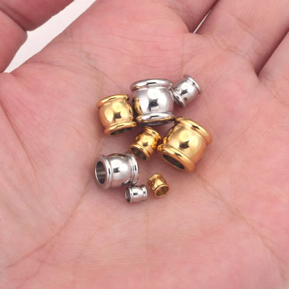 Stainless Steel Big Hole Spacer Beads Set for DIY Jewelry Making