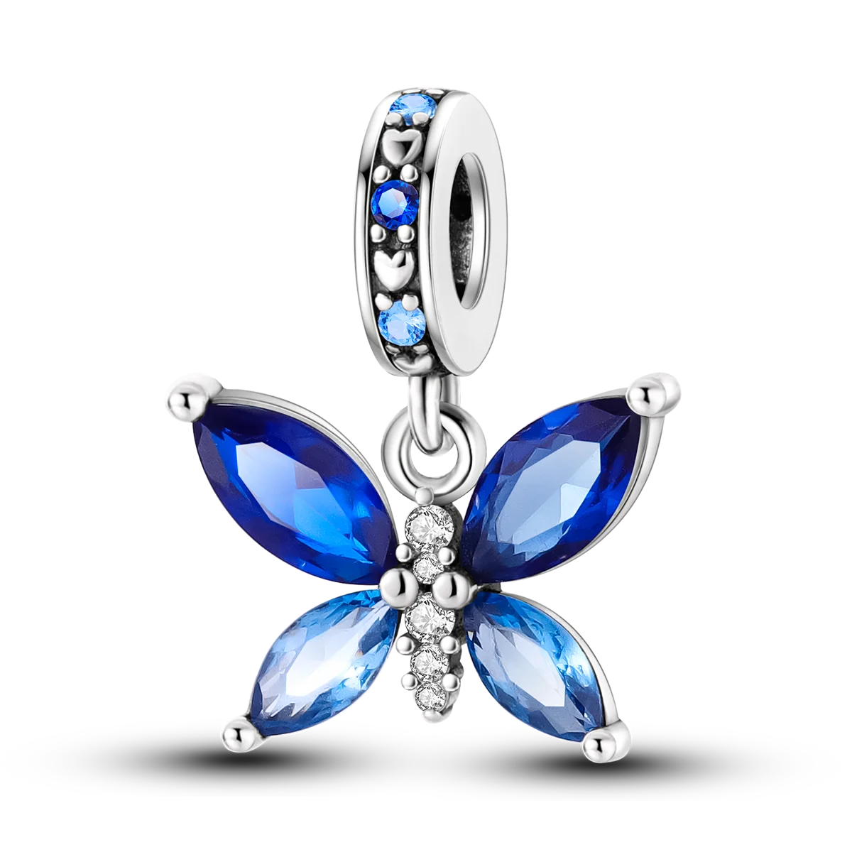 CharmBeads 925 Silver Blue Series DIY Bracelet Charms Top Rated Fashion Pendants KTC757