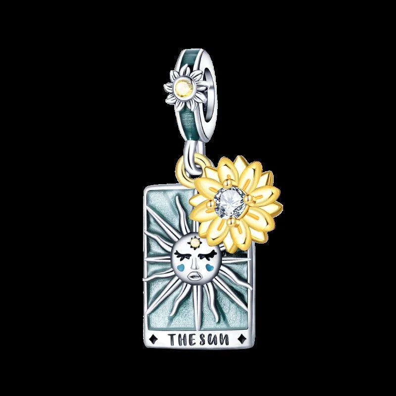 Mystical Zircon Tarot Star Pendant Bead for DIY Women's Jewelry