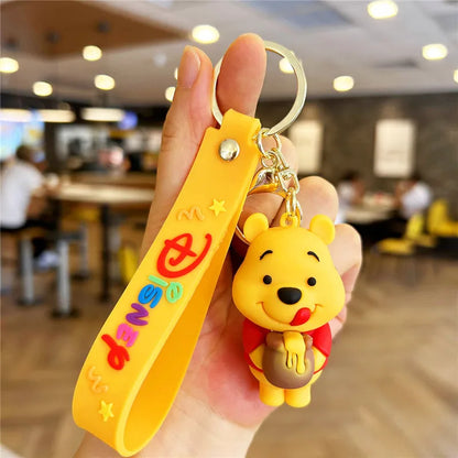 Kawaii Anime Disney Keychain Set Featuring Mickey Mouse, Minnie, Lilo & Stitch