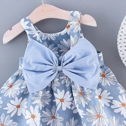 Girls 0-3 Years Old Summer Floral Print Princess Dress