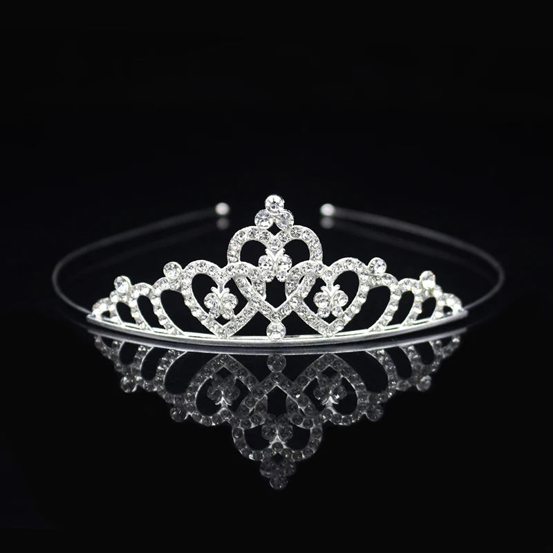 Elegant Crystal Princess Tiaras for Girls Wedding Party Hair Accessories